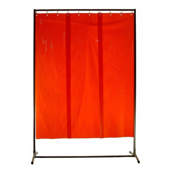 Stellwand / Schutzwand VIPER 1300 mit Lamellenvorhang aus 470 x 0,4 mm Lamellen